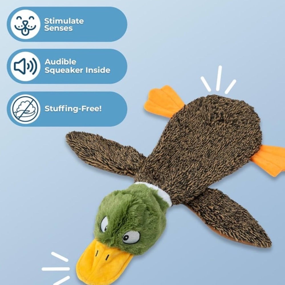 Best Pet Supplies Cute Wild DuckSkin Fillless Squeaky Toy Wild Duck Large NWT